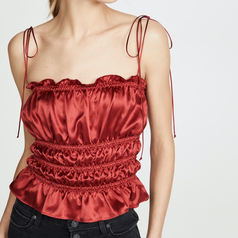 Reformation Viviana Silk Top